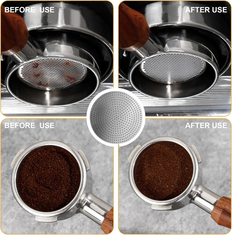 Gmnuiy51mm Coffee Espresso Tamper ï¼Œwith Stainless Steel Base Tamper ï¼ŒSilicone Tamper Mat,Black Espresso Distribution Toolï¼Œ Coffee puck screen - Image 5
