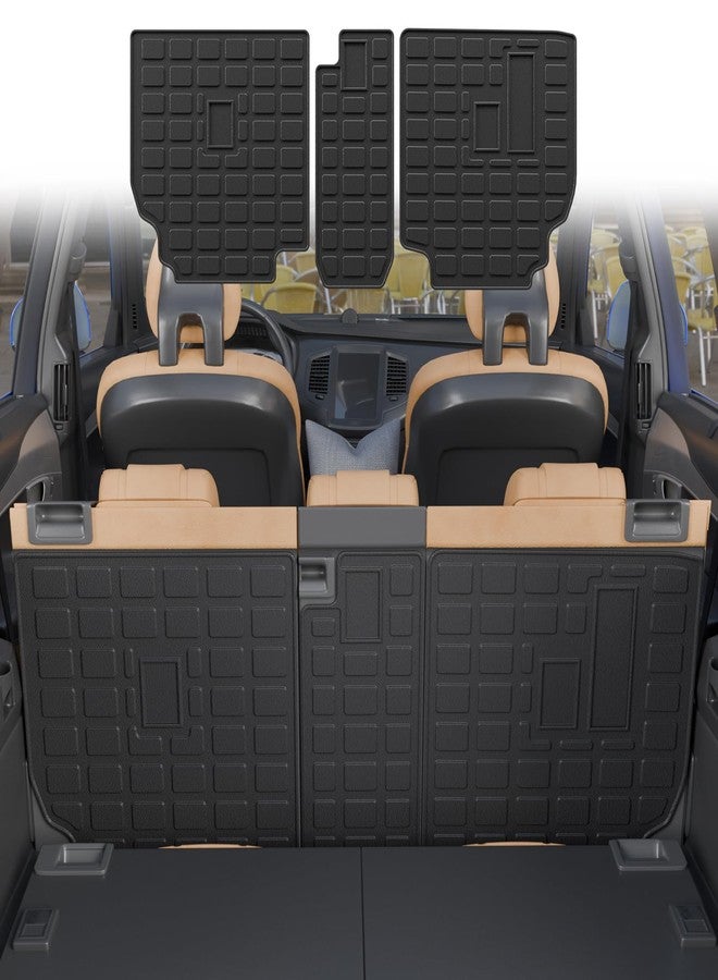 Dattumar Back Seat Cover Compatible with 2010-2024 Toyota 4 Runner 7 Seat Kick Mats TPE All Weather Back Seat Cover Protector 2023 4Runner 7-Seater Accessories (2nd Row Backrest Mats) - Image 1