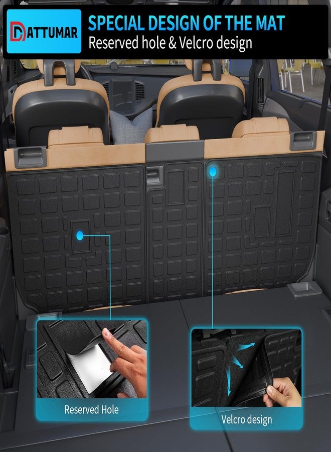 Dattumar Back Seat Cover Compatible with 2010-2024 Toyota 4 Runner 7 Seat Kick Mats TPE All Weather Back Seat Cover Protector 2023 4Runner 7-Seater Accessories (2nd Row Backrest Mats) - Image 5