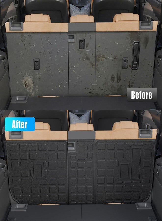 Dattumar Back Seat Cover Compatible with 2010-2024 Toyota 4 Runner 7 Seat Kick Mats TPE All Weather Back Seat Cover Protector 2023 4Runner 7-Seater Accessories (2nd Row Backrest Mats) - Image 2