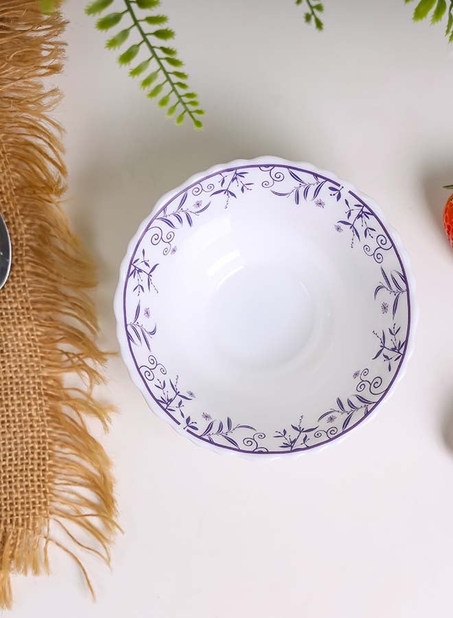 Royalford 4.5" Opalware Soup Bowl RF12237 White Bowl with Elegant Floral Print Non-Toxic and Hygienic, Food-Grade Material Dishwasher and Microwave Safe Multicolor 4.5inch - Image 4
