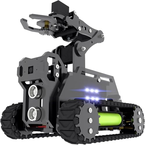 Adeept RaspTank Smart Robot Kit Compatible with Raspberry Pi 4 3 Model B B OpenCV Tank 4DOF Robotics DIY Coding Building Projects Robots for Adults STEM Educational Programming Gift Robotic Arm - Image 1
