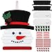Barydat 48 Pack 59 Inch Wooden Snowman Stick Craft Kits Winter Arts and Crafts Snowman Stick Ornament Crafts for Winter Xmas Home DIY Activities Party Favors - Image 2