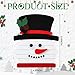 Barydat 48 Pack 59 Inch Wooden Snowman Stick Craft Kits Winter Arts and Crafts Snowman Stick Ornament Crafts for Winter Xmas Home DIY Activities Party Favors - Image 4