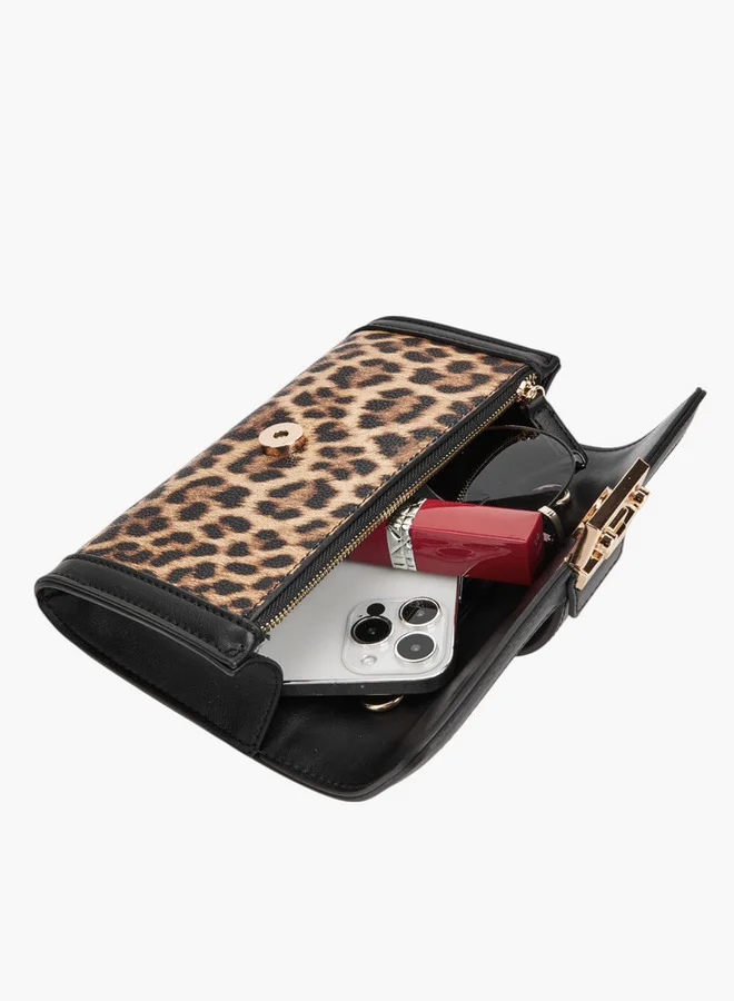 Paprika  Women Textured Crossbody Bag with Chain Strap and Flap Closure for Women | Best Price UAE