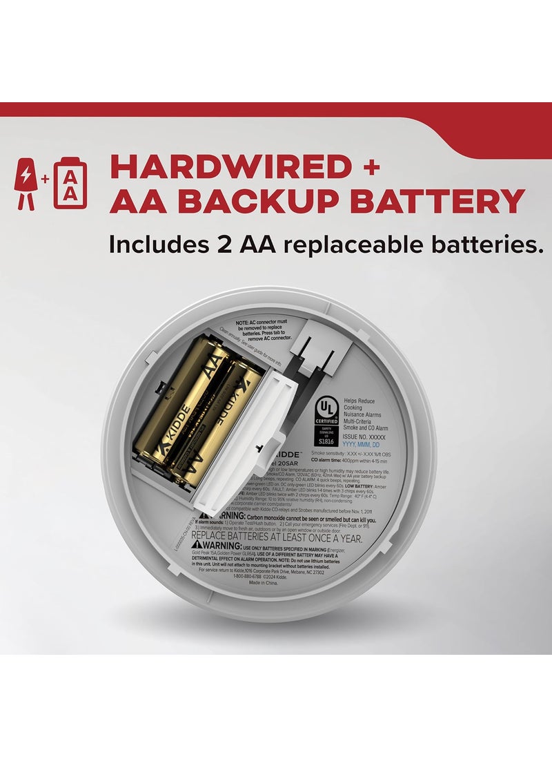 Kidde Kidde Hardwired Smoke Detector AA Battery Backup Interconnectable LED Warning Light Indicators  - Image 2