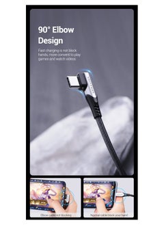 VENTION Vention USB-C Right Angle to USB 2.0-A Cable 1M Gray Aluminum Alloy Type  - Image 2