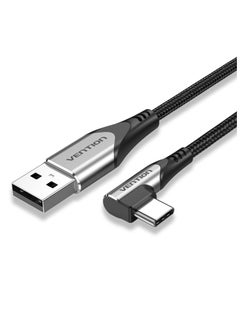 VENTION Vention USB-C Right Angle to USB 2.0-A Cable 1M Gray Aluminum Alloy Type  - Image 1