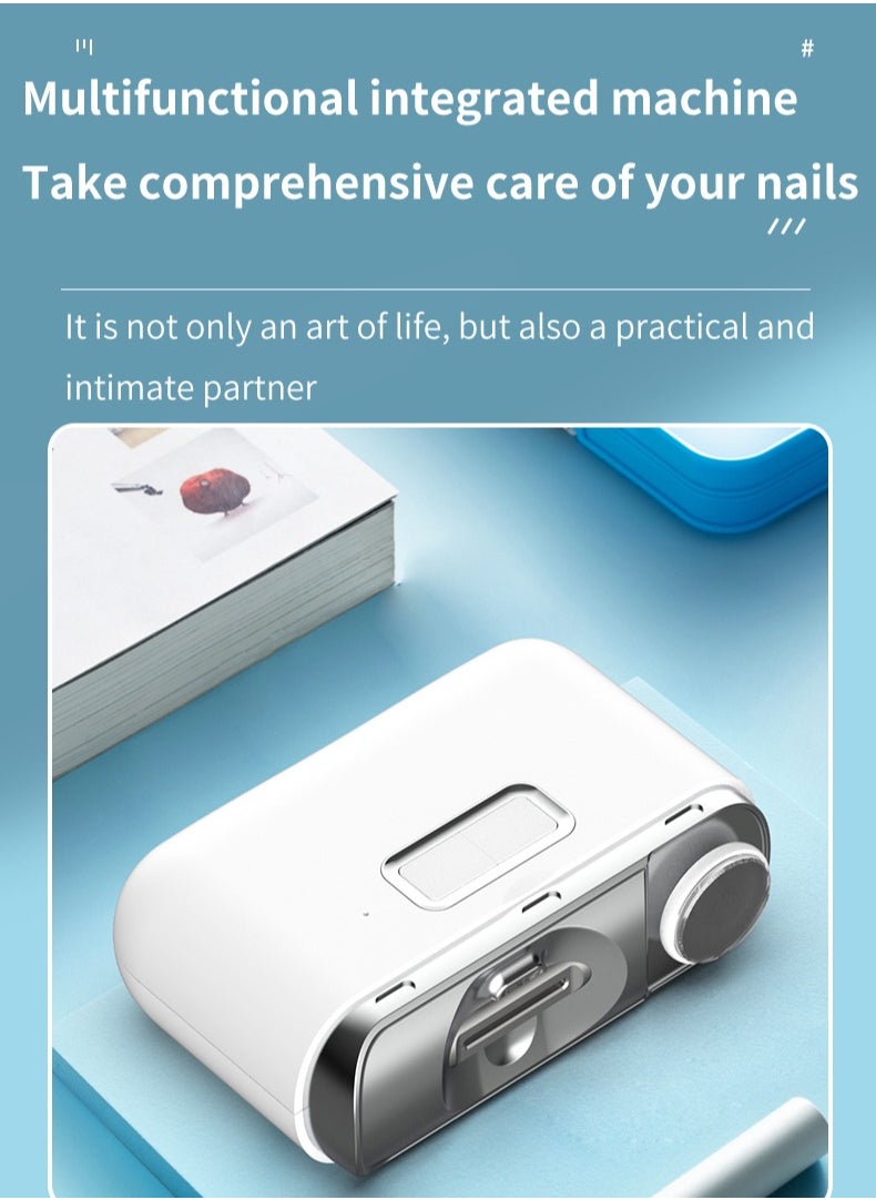 Generic Rechargeable Electric Baby Nail File Nail TrimmerNail/Nail Cutter/Nail Clipper Gifts Nail Care Finger 2 in 1 Cutting and Grinding Nail Trimmer  Nail File Suitable for Adults Seniors Baby Kids Men Wome  - Image 4