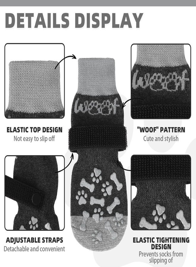 KOOLTAIL Dog Socks for Hot/Cold Pavement to Prevent Licking Paws,Dog Boots&Paw Protector for Hardwood Floors Anti Slip,Traction Control No Twist Grip Booties for Small Medium Large Senior Dogs S - Image 3