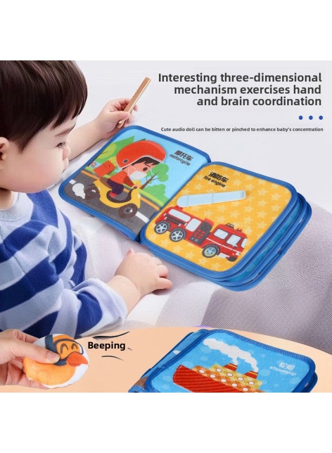 Tear Can't Rip Baby Quiet Cloth Book Montessori Enlightenment Early Education Baby Can Bite Tear Book Felt Cloth Toy-Color:Understanding Animals [chinese-english Bilingual Version]  - Image 3