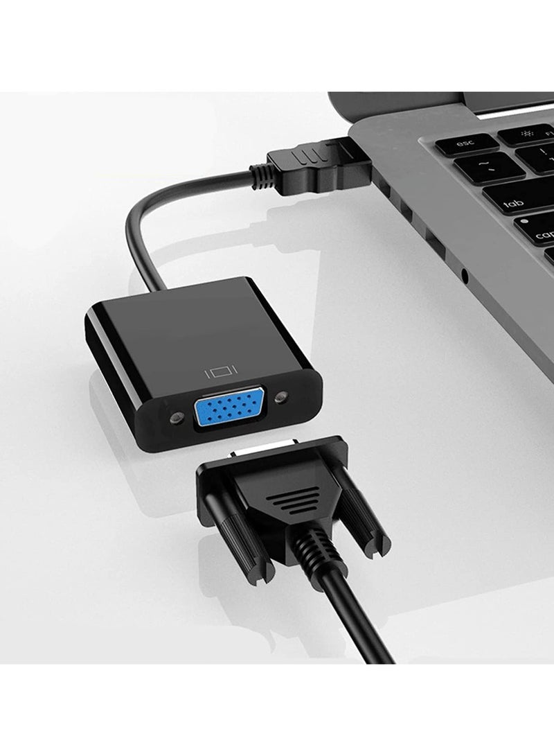 HDMI إلى VGA يربط محول، الذهب مطلي HDMI الذكور إلى VGA محول الإناث للكمبيوتر، بروجيكتور، HDTV، سطح المكتب، الكمبيوتر المحمول، الكمبيوتر الشخصي، الشاشة، Chromebook، Raspberry Pi، Roku، Xbox وأكثر من ذلك - Image 4