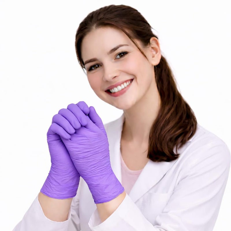 adbeni Nitrile Gloves | Disposable & Powder Free | Premium | for Food Handling, Lab Work, Medical Examination, Kitchen, Cleaning, Cooking, Salon, Spa, Gardening, Industrial, Travel & Grooming - Image 2