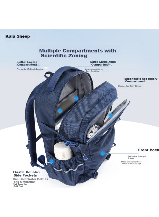 KaLay Kala·y Anti-sag Large Capacity Backpack School Bag For Middle And High School Students Casual Outdoor Sports Travel Hiking Camping Backpack - Image 2