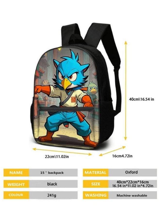 Cartoon three-piece schoolbag with zipper - 406  - Image 5
