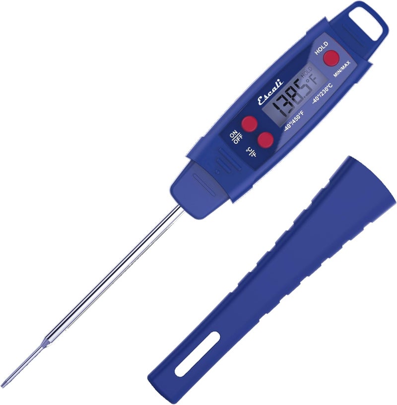 Escali DHP3 Advanced Digital Waterproof Dishwasher Safe Meat Thermometer, Min/Max Recall, Navy Blue … - Image 1