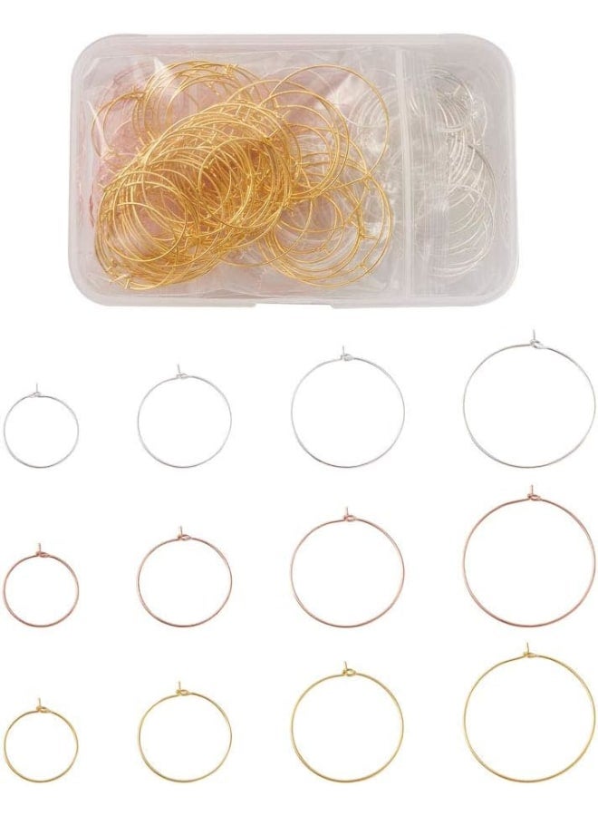 Wine Glass Charm Rings Beading Hoop Earring for Wedding Party Decorations Jewelry Making  - Image 1