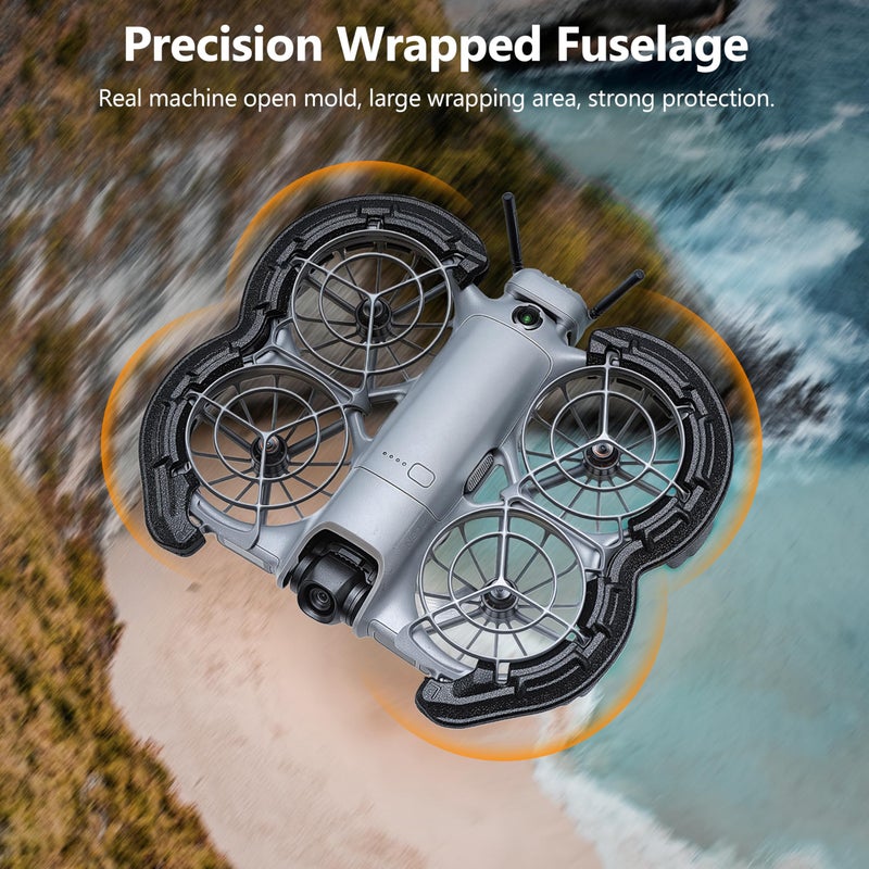 STARTRC Propeller Guard for DJI Neo 2 Accessories, Anti-Collision Height Increasing Protective Cover for DJI Neo 2 Drone Protection (Black) - Image 3