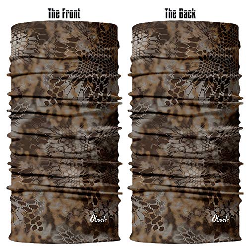 Obacle Face Mask for Sun Dust Wind Protection Breathable Seamless Face Mask Headband Bandana for Men Women Thin Neck Gaiter for Motorcycle Fishing Hunting Outdoor Sport (Python Skin Deep Brown) - Image 3