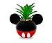 Silver Buffalo Silver Buffalo Disney Mickey Mouse 3-Inch Ceramic Mini Planter with Artificial Succulent | Small Flower Pot, Faux  - Image 2