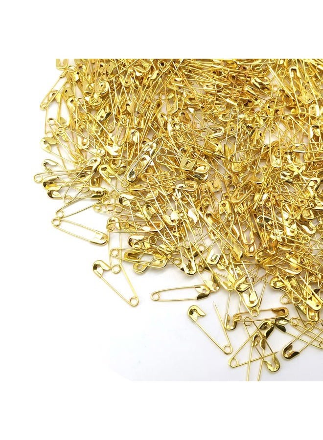 Ruidee 500 Pieces Safety Pins 20mm Small Sewing Pins Metal Mini Safety Pins for Home Office Art Craft Jewelry Making (XBZ/Gold) - Image 5