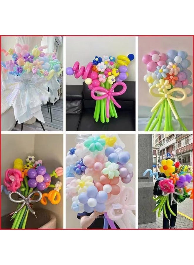 HYH 100PCS Decorative Long Balloons Magic Balloons Multicolorfor Kids 5 Years to 7 Years - Image 4