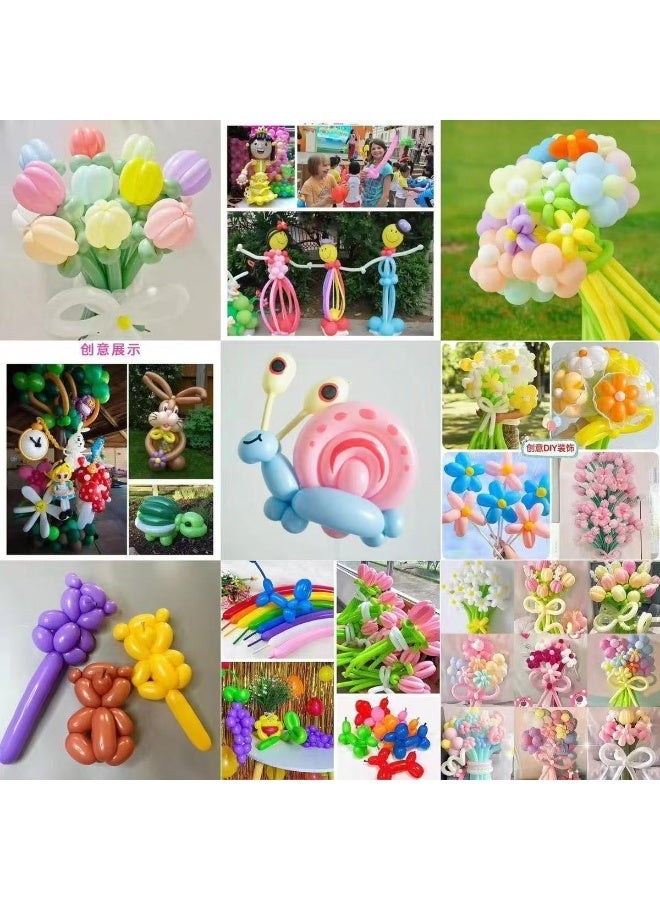 HYH 100PCS Decorative Long Balloons Magic Balloons Multicolorfor Kids 5 Years to 7 Years - Image 2