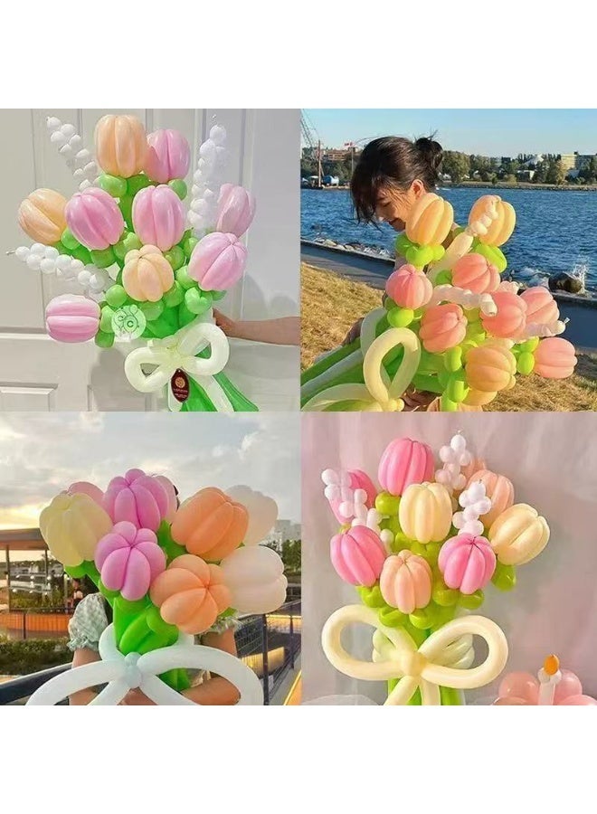 HYH 100PCS Decorative Long Balloons Magic Balloons Multicolorfor Kids 5 Years to 7 Years - Image 3
