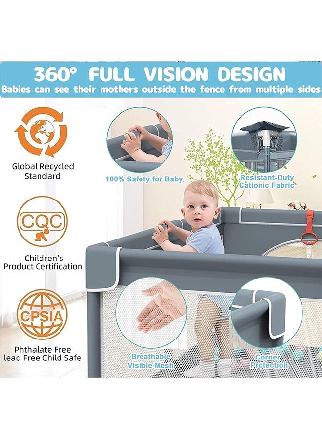 بيوينتي Baby Playpen ، Playard كبيرة للطفل ، والأطفال الصغار المحمولة في الهواء الطلق والأطفال الصغار في الهواء الطلق والأطفال الصغار في الهواء الطلق والأطفال الصغار في الهواء الطلق والأطفال الصغار في الهواء الطلق والأطفال الصغار في الهواء الطلق والأطفال الصغار ﻿  - Image 2