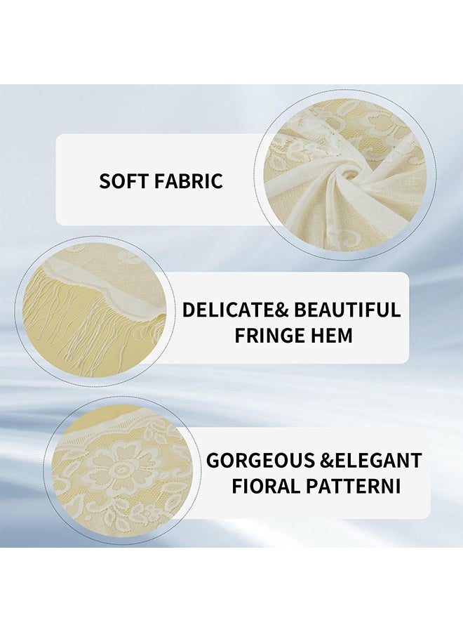 Elegant Triangle Lace Shawl Wraps for Women, Soft Fashion Cover Up, Ideal for Wedding Ceremony Evening Formal Party Dresses - Image 4