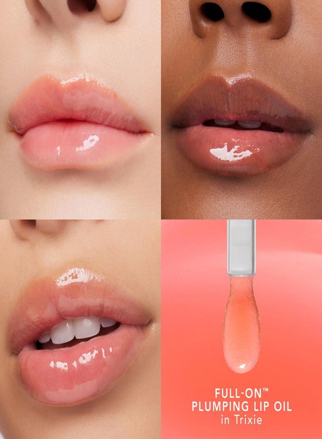 Buxom Full On Glossy Lip Oil - Non-Sticky, All-Day Juicy Hydration & Instant Plumping - Lightweight, Comfortable Wear, Infused with Unique Peptide Complex for Soft Lips (Trixie - Coral) - Image 2