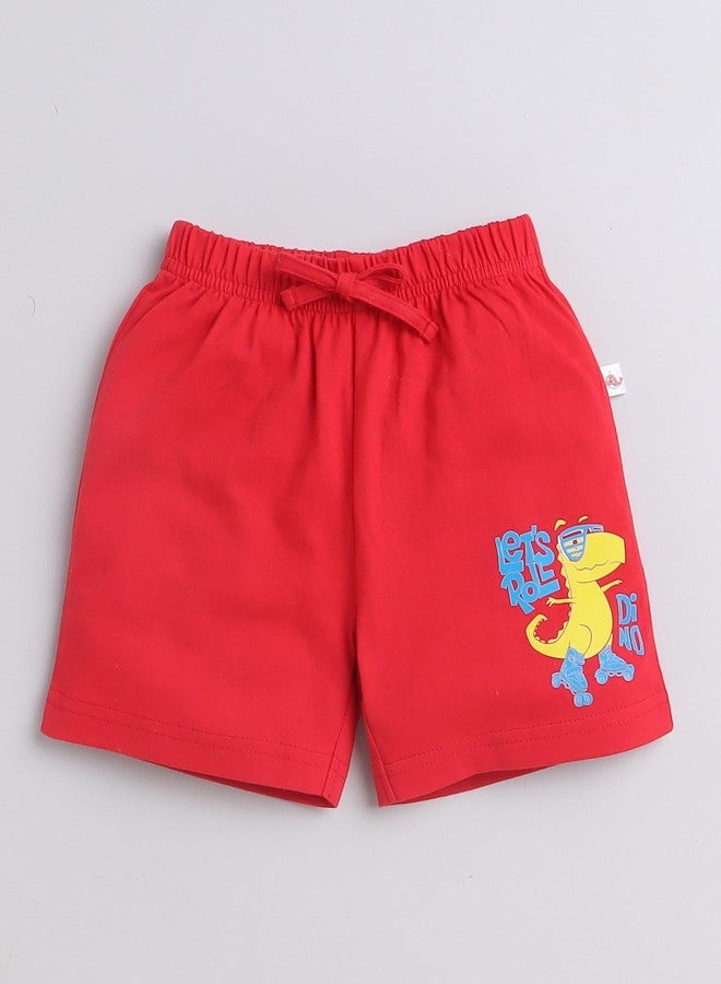 BUMZEE شورتات بومزي للأولاد باللونين الأزرق الداكن والأحمر - عبوة من 2 - العمر: 6-12 شهر (Peb9222C-nbl.red) - Image 2