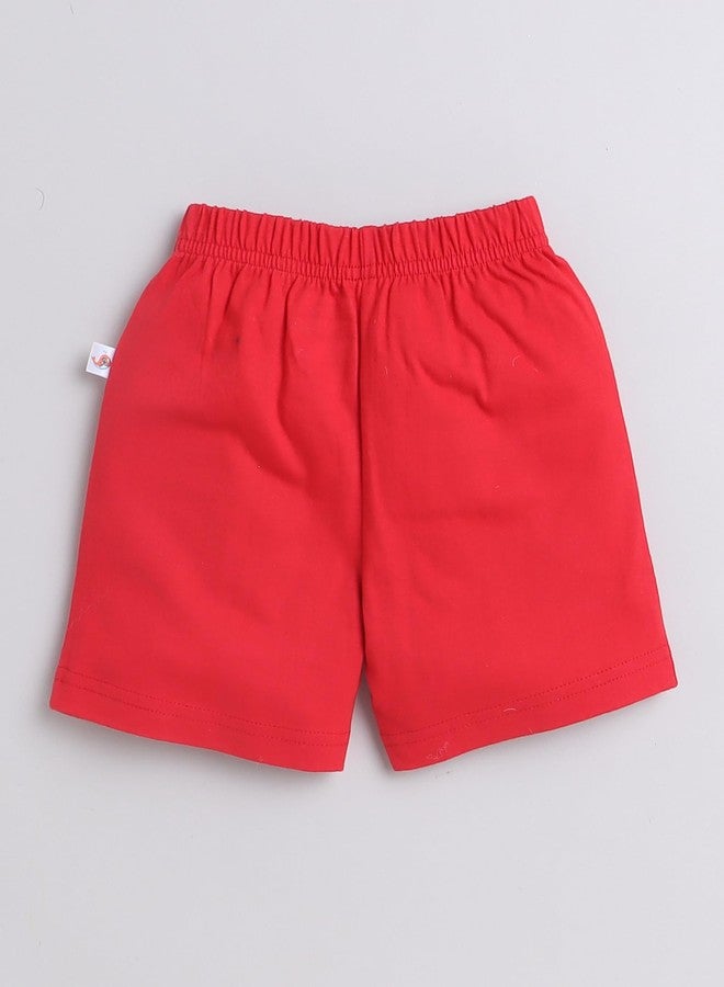 BUMZEE شورتات بومزي للأولاد باللونين الأزرق الداكن والأحمر - عبوة من 2 - العمر: 6-12 شهر (Peb9222C-nbl.red) - Image 3