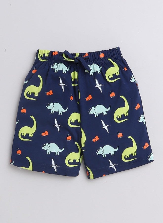 BUMZEE شورتات بومزي للأولاد باللونين الأزرق الداكن والأحمر - عبوة من 2 - العمر: 6-12 شهر (Peb9222C-nbl.red) - Image 4