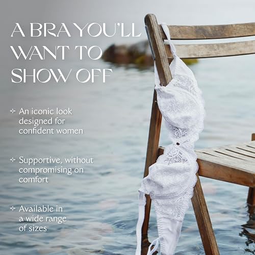 Triumph Amourette 300WX Underwire Padded Bra for Women - Comfortable Stretchy Lace - Full Coverage Bra - White, 38B - Image 5