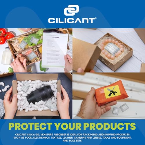 CILICAnT 2 Gram (500 Pcs) Premium Silica Gel White Packets Desiccant Dehumidifiers, Non-Indicating Silica Gel Packs for Moisture Absorption (2 Gram X 500 Pcs = 1 Kg) - Image 5