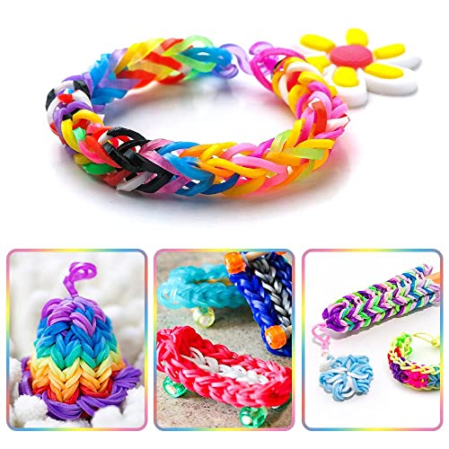 JRVT 17160+ Loom Rubber Bands Refill Kit in 34 Color with 600 Clips,6 Hooks,1 Instruction, Premium Bracelet Making Kit for Kids Weaving DIY Crafting Gift - Image 5