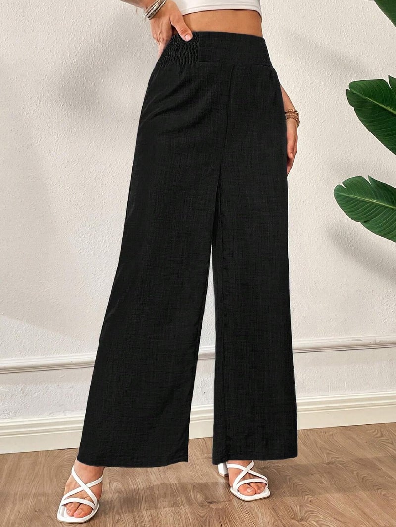 Lymio Women Trouser || High Waist Casual Trouser Pant for Women (L-22-L) Black - Image 4