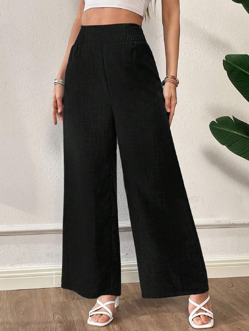 Lymio Women Trouser || High Waist Casual Trouser Pant for Women (L-22-L) Black - Image 3