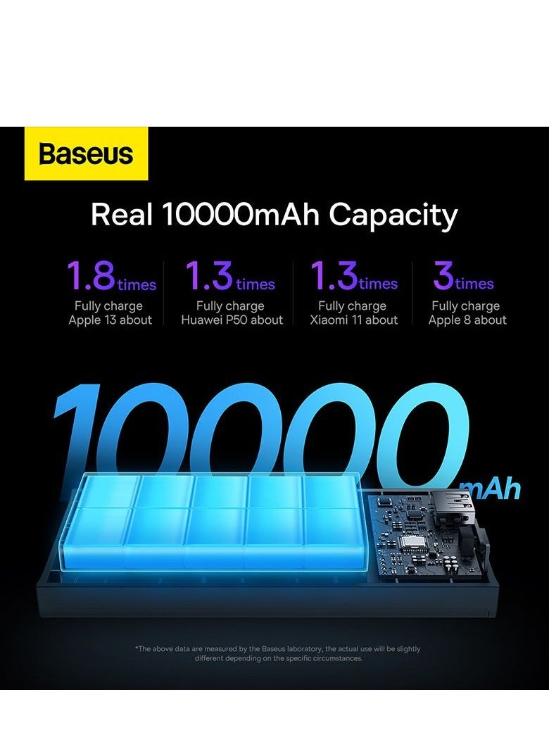 Baseus 10000 mAh Adaman2 Digital Display Power Bank 10000mAh - 2xUSB, USB-C, 30W black - Image 4