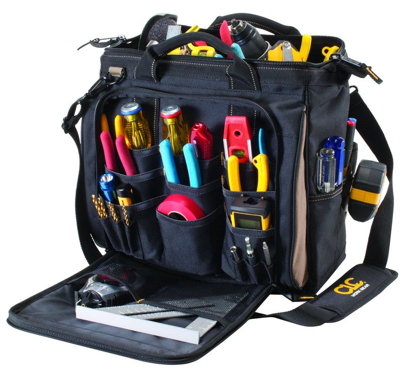 Custom Leathercraft1537 Multi-Compartment Tool Carrier, 30 Pocket, 13 In. - Image 3