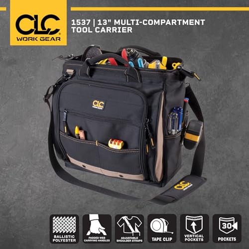 Custom Leathercraft1537 Multi-Compartment Tool Carrier, 30 Pocket, 13 In. - Image 4