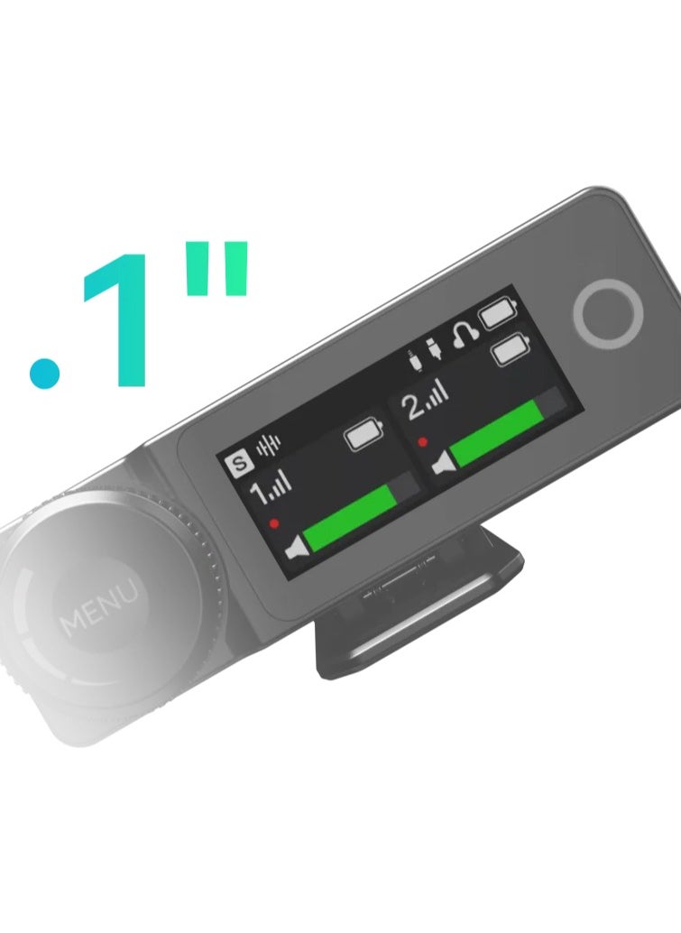 Lark Max Wireless Microphone, ENC Noise Canceling, Studio Audio Quality, 22H Duration, 820ft Range, 8GB Storage Recording Mic, Compatible with iPhone and iPad (Pack with Lav Mic)