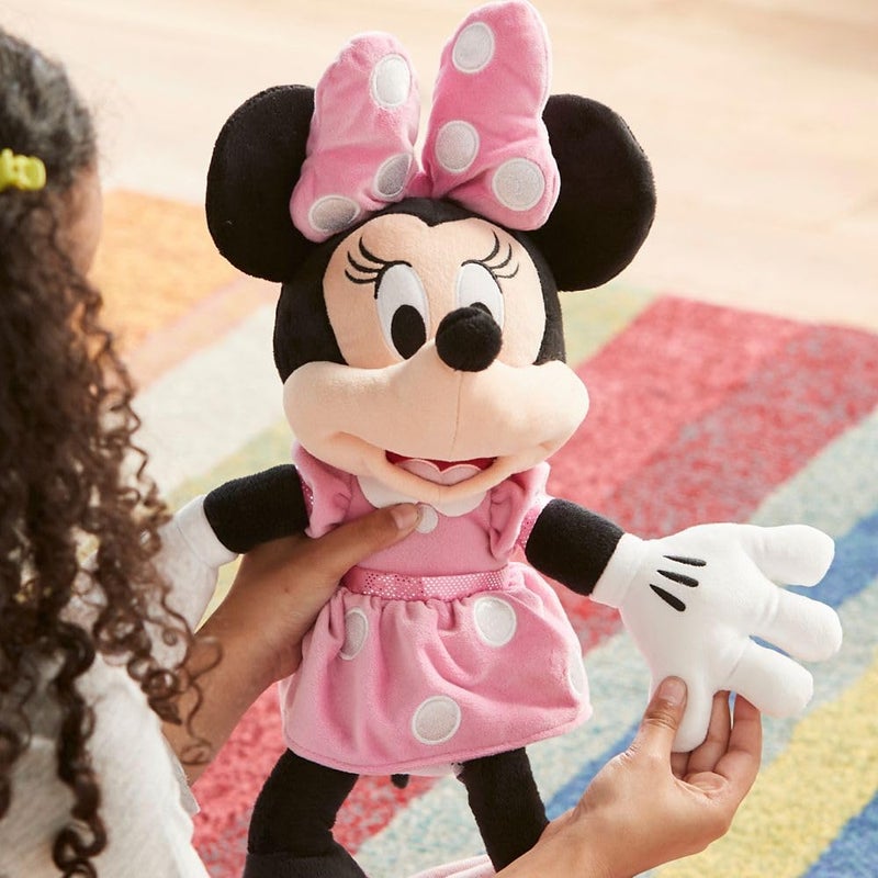 Disney Store Official Minnie Mouse Pink Dress Medium Soft Toy for Kids, Cuddly Character with Fuzzy Texture and Embroidered Details, Disney Plushy Suitable for All Ages. - Image 2