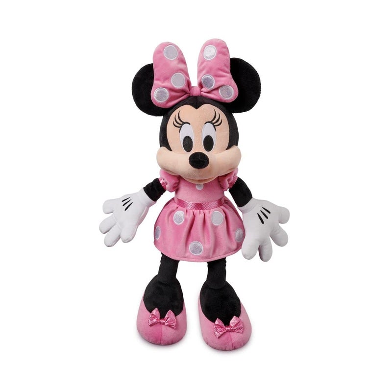 Disney Store Official Minnie Mouse Pink Dress Medium Soft Toy for Kids, Cuddly Character with Fuzzy Texture and Embroidered Details, Disney Plushy Suitable for All Ages. - Image 1