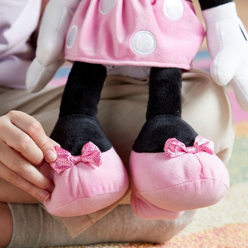 Disney Store Official Minnie Mouse Pink Dress Medium Soft Toy for Kids, Cuddly Character with Fuzzy Texture and Embroidered Details, Disney Plushy Suitable for All Ages. - Image 4