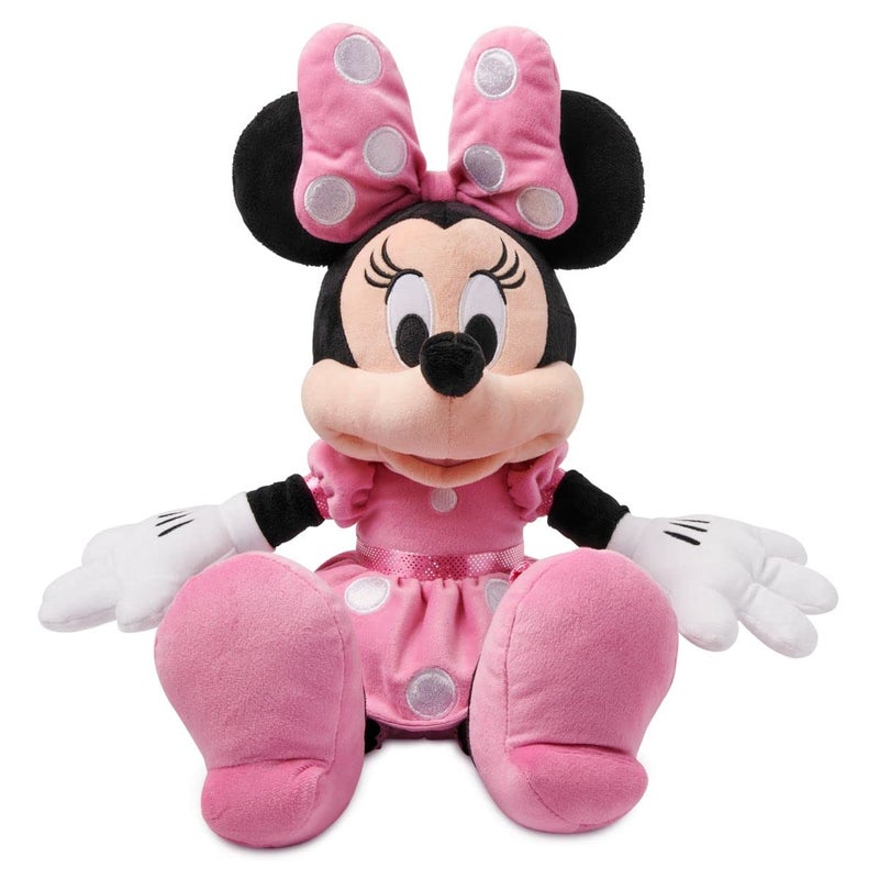 Disney Store Official Minnie Mouse Pink Dress Medium Soft Toy for Kids, Cuddly Character with Fuzzy Texture and Embroidered Details, Disney Plushy Suitable for All Ages. - Image 3