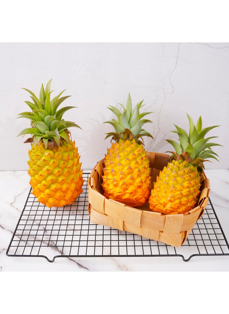 QIRMIZI QIRMIZI 2 Pack Artificial Pineapple -Simulated Fruit Decoration  Lifelike Fake Fruit Model  Perfect for Home Decor  Kitchen  Party & Photography Prop - Realistic & Eco-Friendly Yellow Meduim  - Image 5