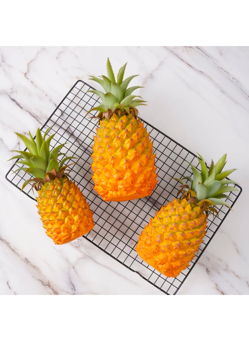 QIRMIZI QIRMIZI 2 Pack Artificial Pineapple -Simulated Fruit Decoration  Lifelike Fake Fruit Model  Perfect for Home Decor  Kitchen  Party & Photography Prop - Realistic & Eco-Friendly Yellow Meduim  - Image 4