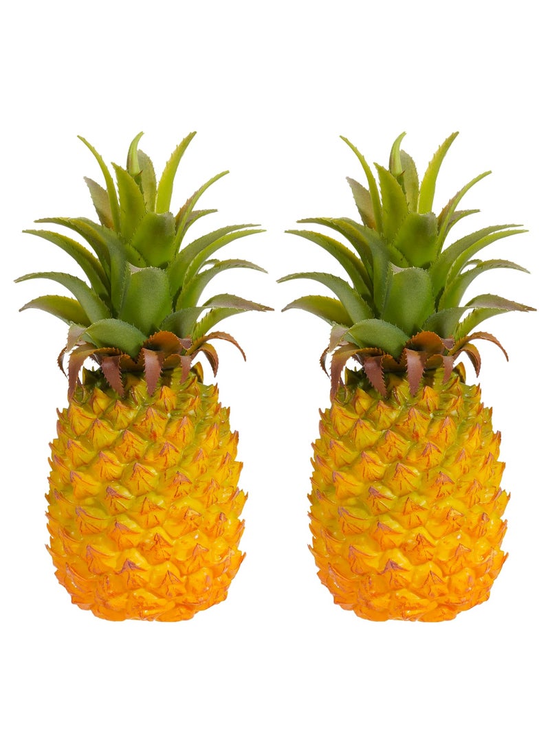 QIRMIZI QIRMIZI 2 Pack Artificial Pineapple -Simulated Fruit Decoration  Lifelike Fake Fruit Model  Perfect for Home Decor  Kitchen  Party & Photography Prop - Realistic & Eco-Friendly Yellow Meduim  - Image 1